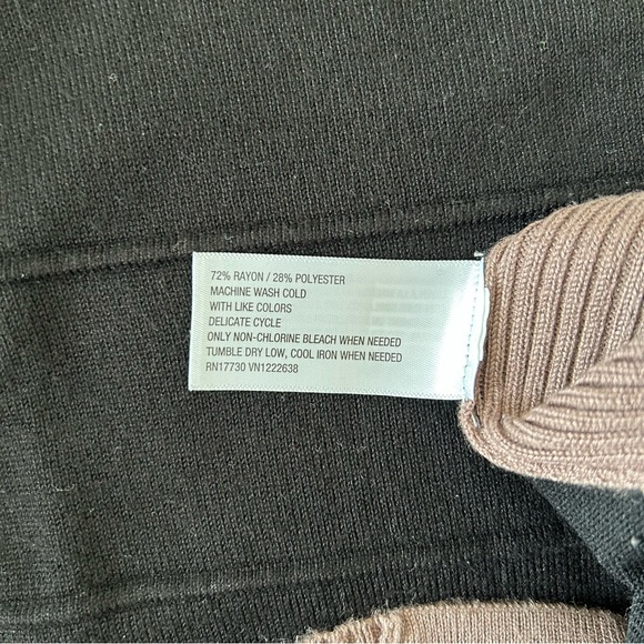 Xhilaration Black/Brown Color Block Panel Sweater Dress M - Picture 4 of 5